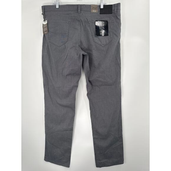 Brax Feel Good Cadiz Pants Mens gray Straight Fit Stretch size 42X34 - Picture 3 of 7